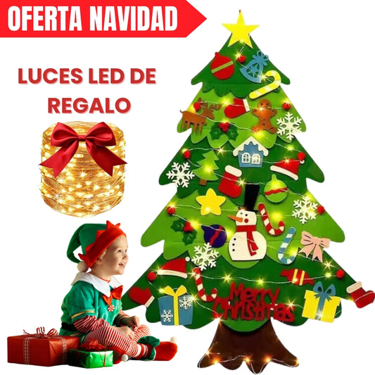 Árbol de Navidad Montessori + Luces LED de Regalo